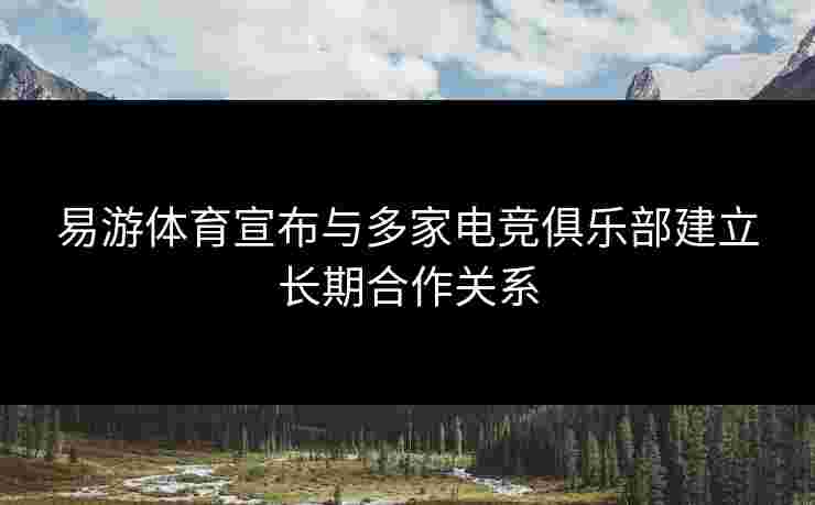 易游体育宣布与多家电竞俱乐部建立长期合作关系