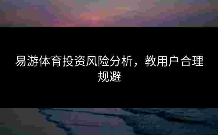 易游体育投资风险分析，教用户合理规避